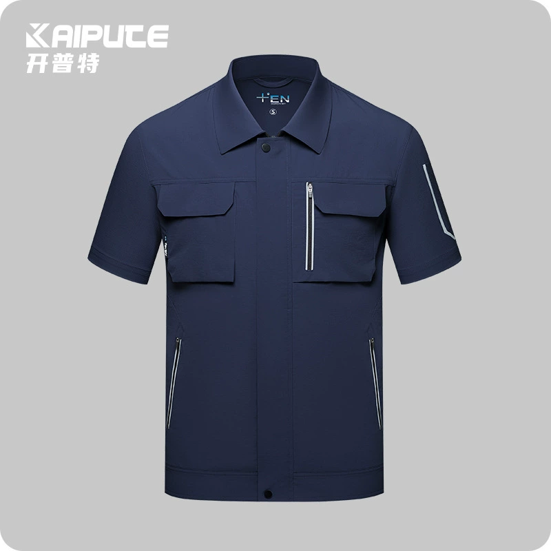 Трансграничная летняя скоростная сухая рабочая одежда с короткими рукавами на заказ мужская печать LOGO фабричная мастерская торговый центр групповая одежда для страхования труда