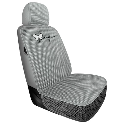 silk car cushion, universal five-seater car, Cool pad - single-seater-elegant-gray
