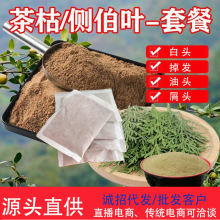 茶枯茶籽粉洗发粉纯茶麸天然茶油饼侧柏叶养发馆头疗中药包批发