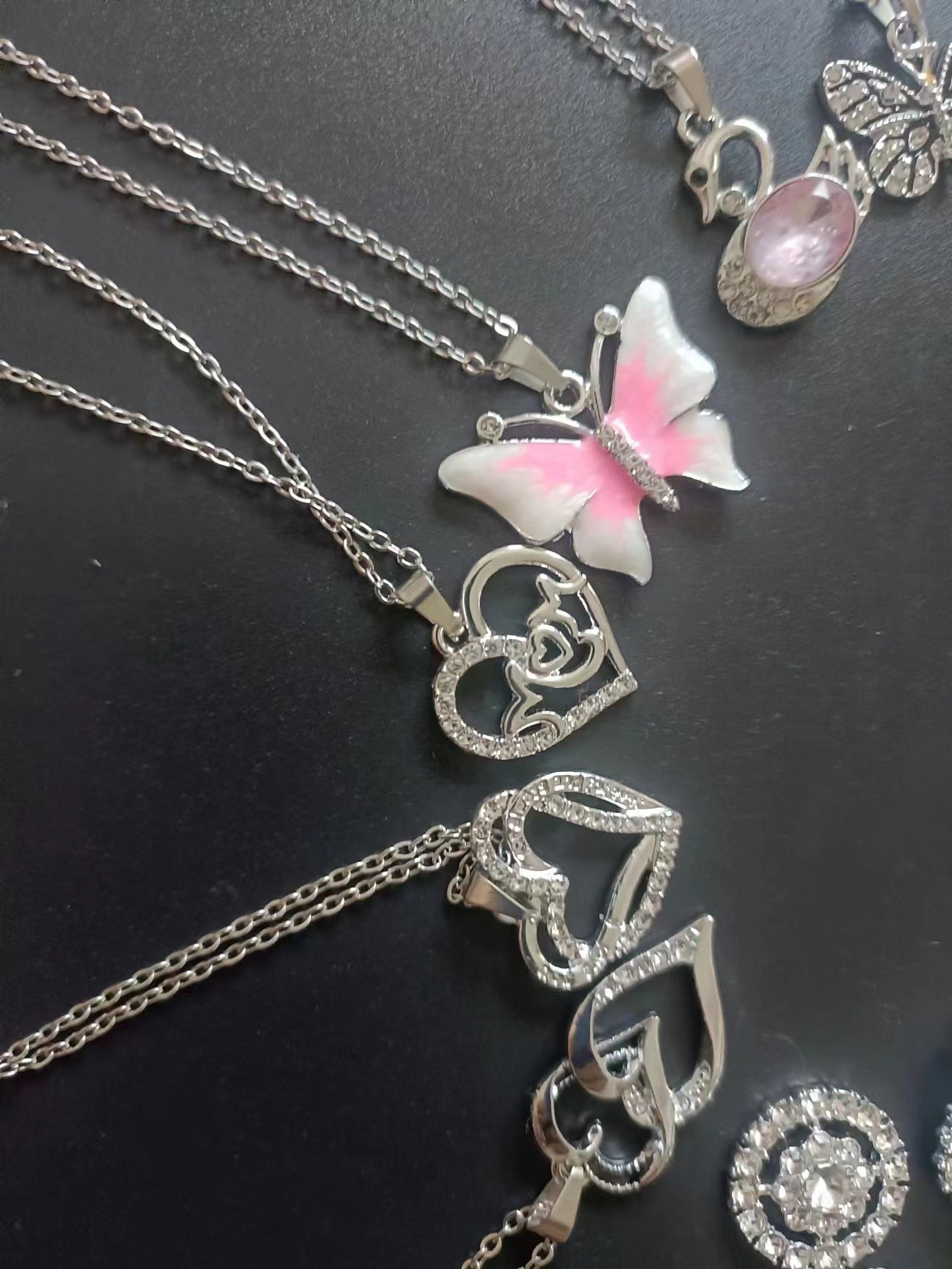 Korean style 100 kinds of exquisite pendants, fashionable versatile, casual and minimalist, cutting-edge micro inlaid_voghion.com