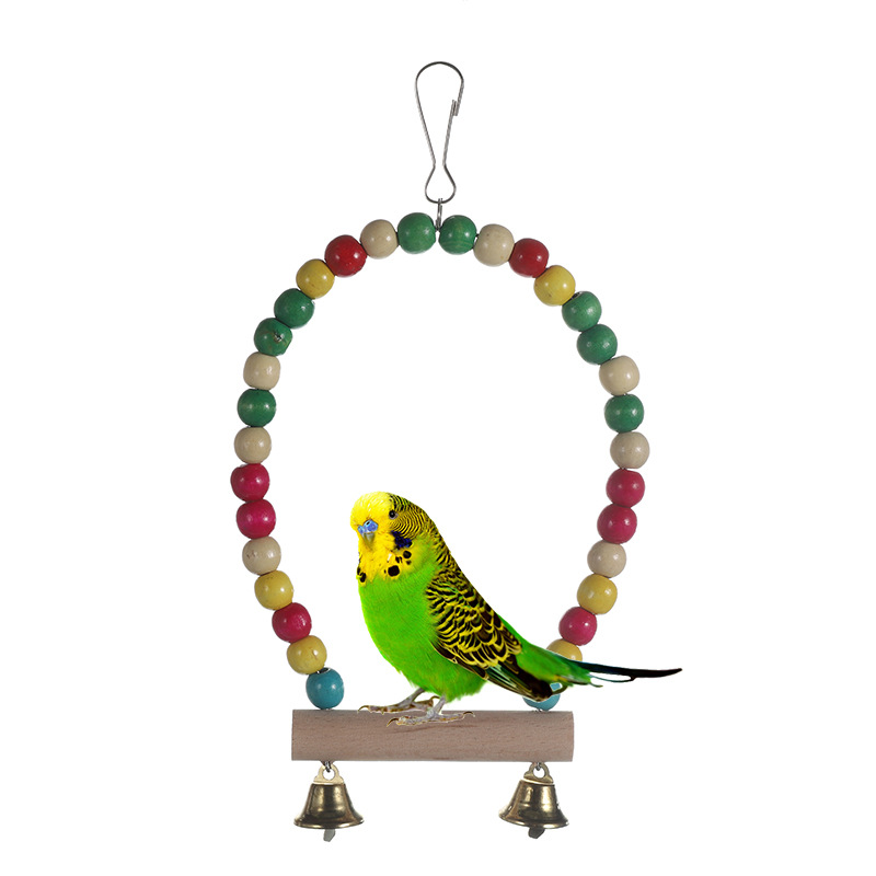 Bird Swing Bird Toy Bird Supplies Bird Accessories Autumnal Swing Exclusive for Cross-Border Sales Parrot Nutmeg Wood Chewing Stress Relief Toy