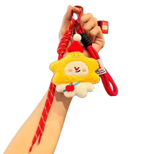 Creative Christmas Plush Ornament Cartoon Cute Gingerbread Man Figurine Keychain Gift Bag Decoration Christmas Gift