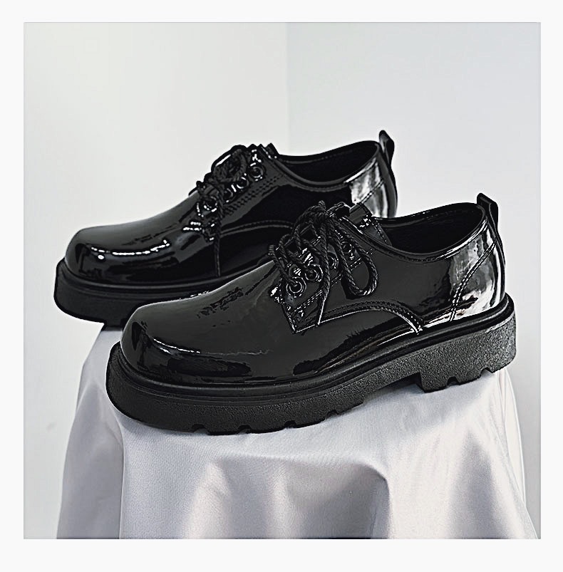 Damenschuhe Derby-Schuhe mit quadratischer Spitze Lederschuhe Herrenschuhe Frühjahr neue niedrige kleine Lederschuhe Jugend Freizeitschuhe Schuhe Lederschuhe mit großen Zehen_voghion.com