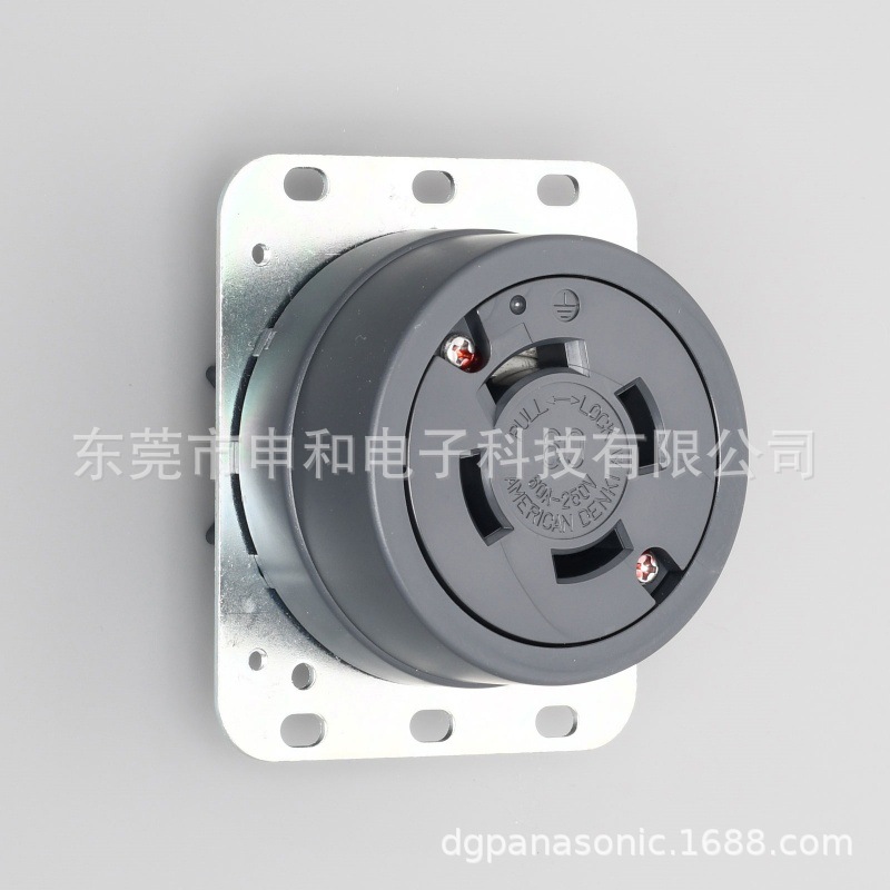 AMERICAN DENKI美国电机暗装工业插座4620 美标插座连接器60A议价