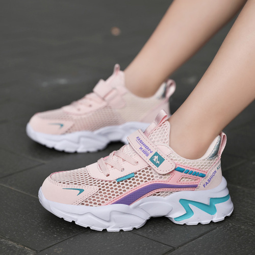 Children's Autumn Shoes, Unisex Sports Shoes, Waterproof, Non-slip, Breathable Mesh, Magic Tape, for Big Kids and Boys, Walking Shoes