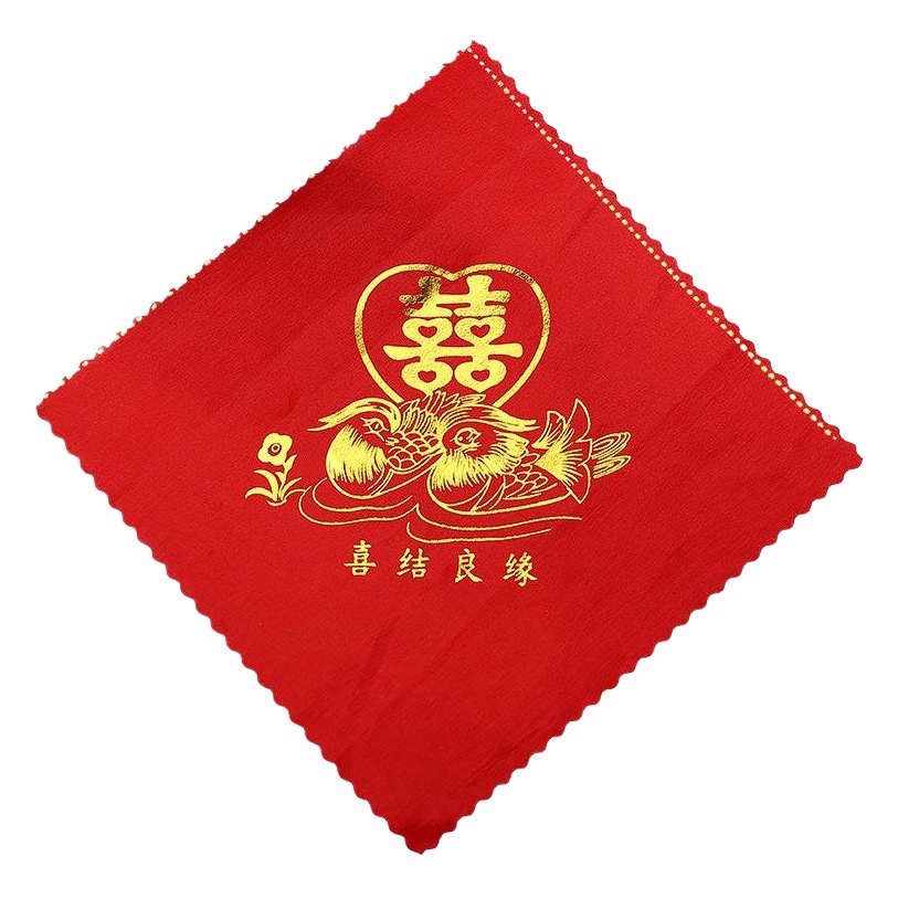 Nueva pareja pañuelo bronceado dragón y Fénix Chengxiang Xi PA pañuelo rojo boda nueva pareja suministros novia pañuelo rojo