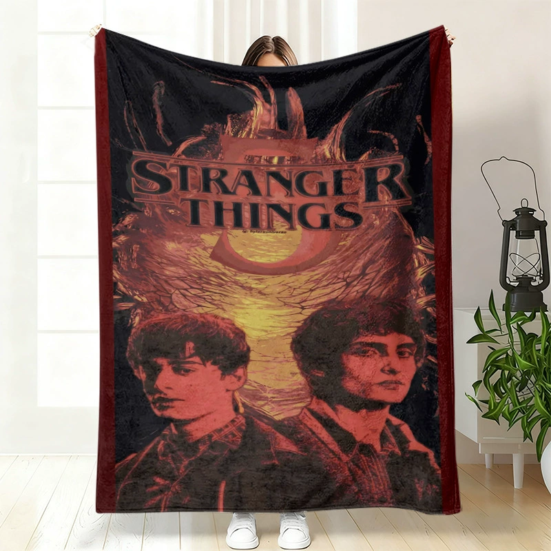Плюшевая флисовая плед-одеяло BylerCP (в стиле Stranger Things), мягкий для отдыха, 70×100–150×200 см
