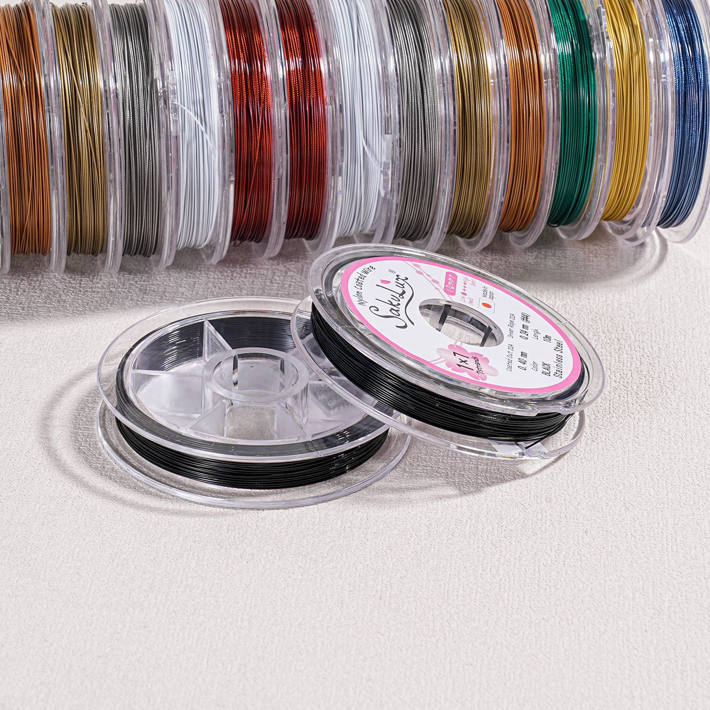 Japón de alta gama de alambre de oro de alambre de acero con accesorios de alambre especial de perlas pulsera cuerda de cuentas material DIY hecho a mano