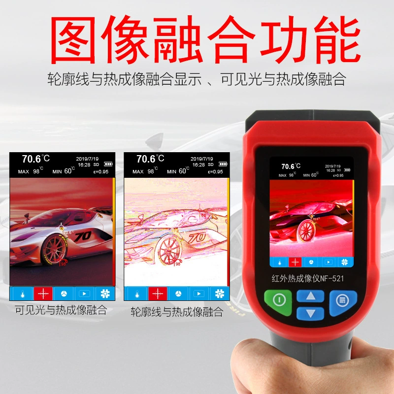 NF-521 Инфракрасный тепловизионный фазовый прибор Автоматическое измерение температуры Прибор Температурный пистолет Тепловая камера Новые подлинные товары