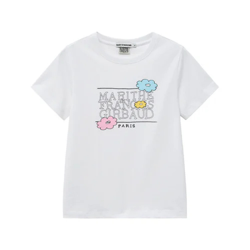 韓国 DAIS*Y X MARITHE 連名半袖ジェニー同スタイルレディース右肩カジュアルショートトップ|undefined