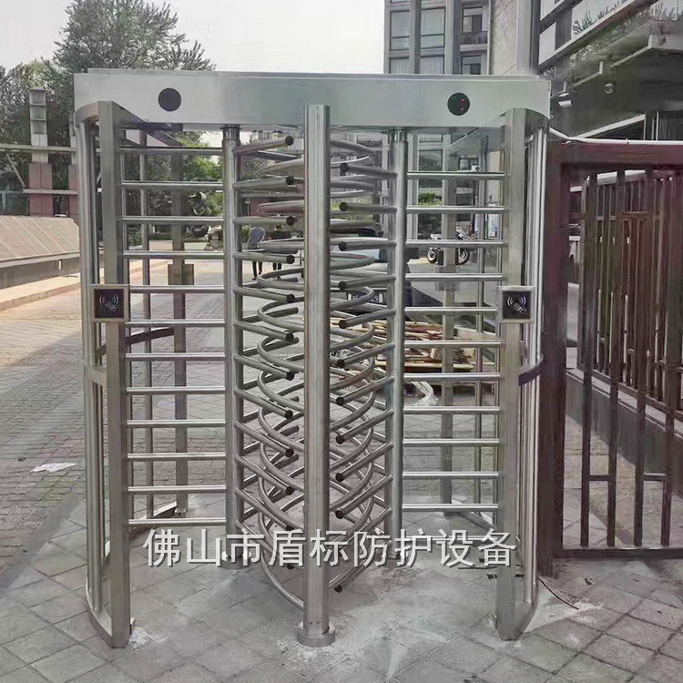 舟山小区进出全高转闸蚌埠建筑工地人脸识别不锈钢门禁单向门道闸