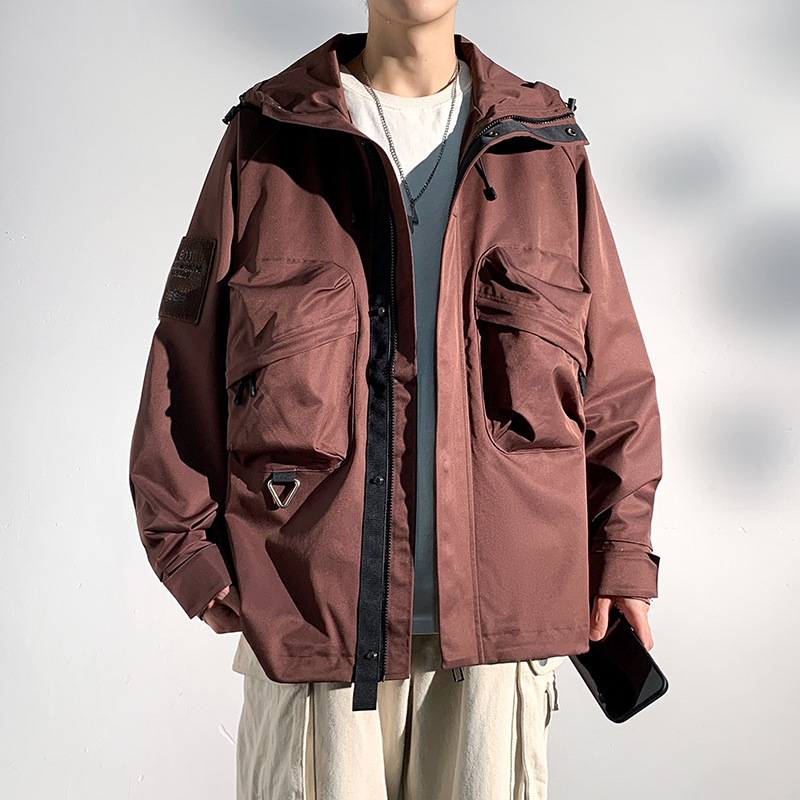 Chaqueta de camuflaje para hombres chaqueta de explosión hombre chaqueta de tren con capuzas marca de moda japonesa montaña casual al aire libre vestir