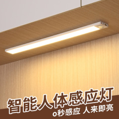 スマートセンサー付きキャビネット/ワードローブ用超薄型スマート寝室省電力柔らかな光人体感知ライトストリップLEDロングタイプ粘着式