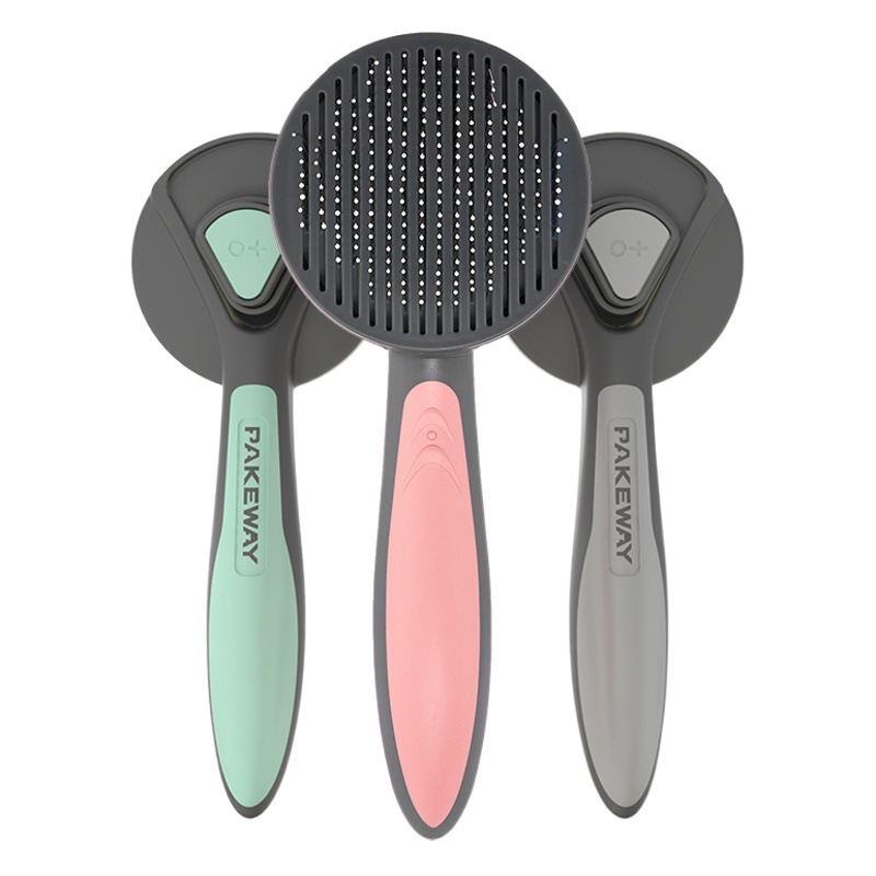 Peine autolimpiante transfronterizo para mascotas, removedor de pelo para perros y gatos, cepillo removedor de pelo, suministros para mascotas al por mayor