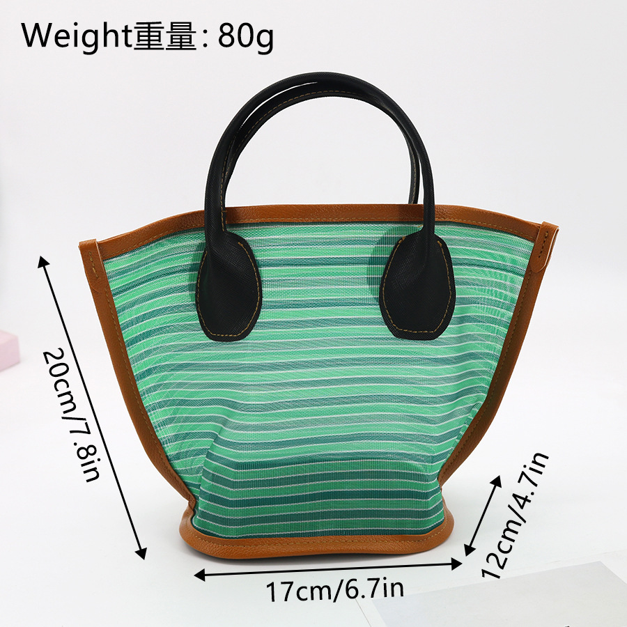 녹색 작은 줄무늬 토트