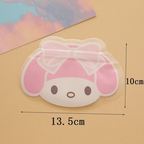 Cute cartoon jade dog ziplock bag special-shaped storage bag transparent bag jewelry material storage bag