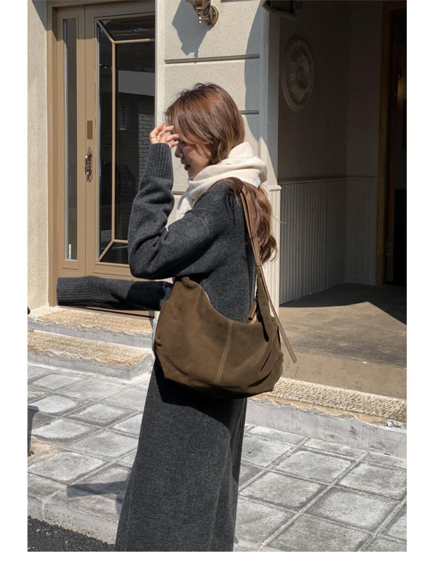 Polokragen Unterrock Herbst Winter, gepaart mit Mantel, lang knielang, fauler Stil, lockerer und dicker Pullover, gestrickt_voghion.com