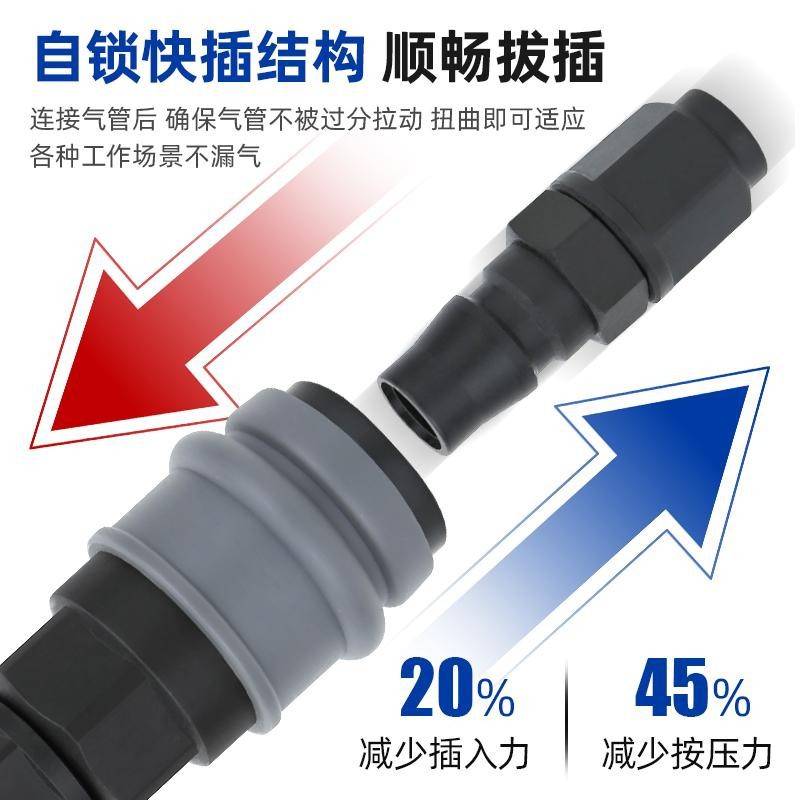Tipo C auto-bloqueo conector rápido macho y hembra 8 inserción rápida herramienta neumática pistola de aire bomba de aire neumática acoplamiento compresor de aire image 3