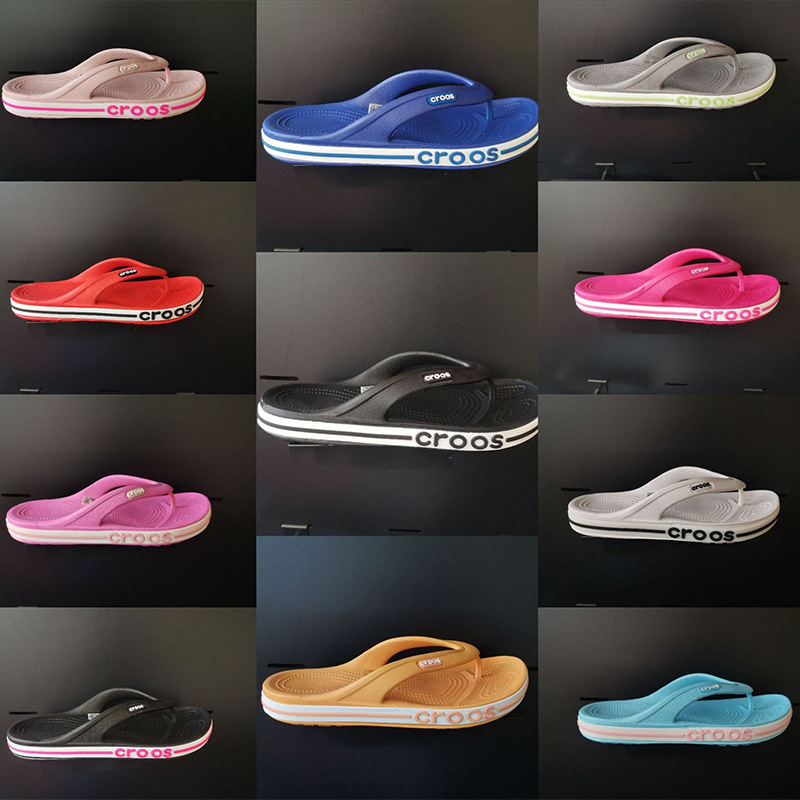 Cro Crocs Baya Crocs Flip-Flops for Men and Women Summer Outdoor Leisure Lightweight Beach Shoes Non-Slip Thick Cs