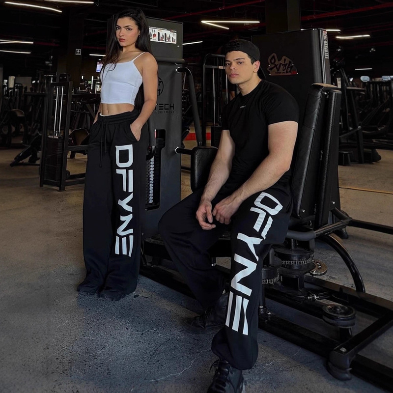 High Street Hip Hop Straight-Leg Pants Men and Women Y2K Harajuku Retro Printed Pants Oversized American Casual Pants Fitness Pants