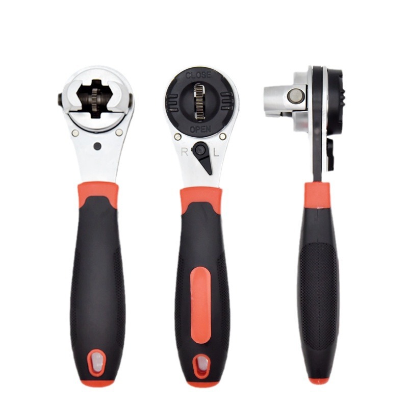 Llave de trinquete multifuncional Llave rápida bidireccional ajustable universal 6 - 22mm Llave rápida de tablero británico
