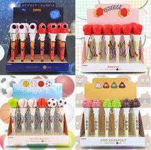 趣味弹跳笔创意减压火箭拳头球蛋糕便便弹跳中性笔新奇特文具批发