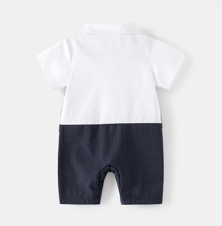 Preppy-stil Einfarbig Polyester Baby Strampler display picture 1