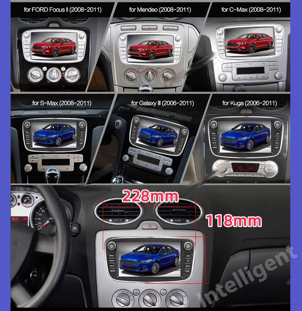 Suitable for Ford Focus 7-inch Android Smart GPS Car Navigation Bluetooth MP5 Player Carplay