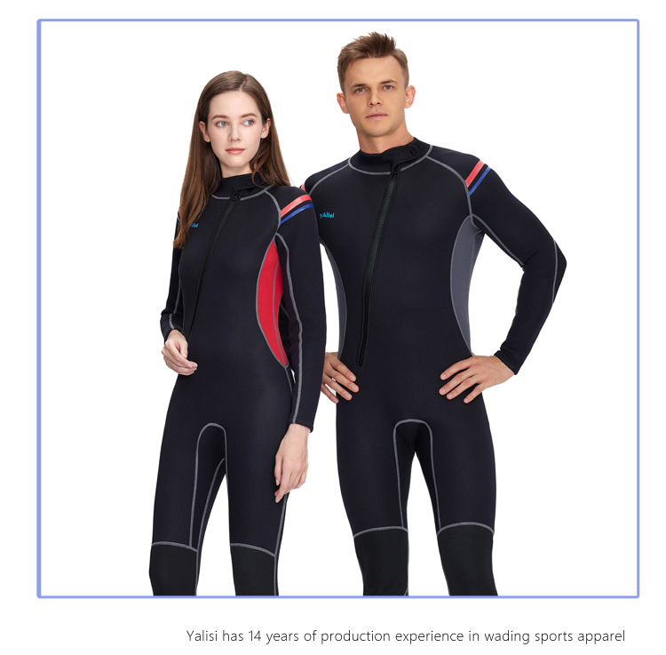 New 3mm Men One-piece Warm Long Sleeve Cold-proof Surfing Snorkeling Winter Swimsuit Diving Suit Women_voghion.com