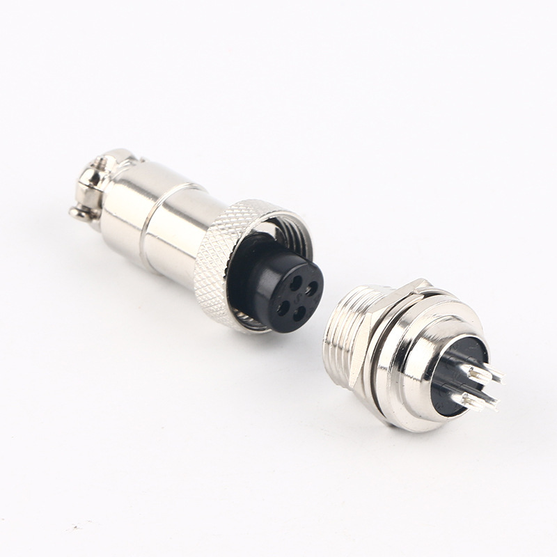 丸型接続器gx12壁式公座12m-4f公ソケット前ナットソケット|undefined