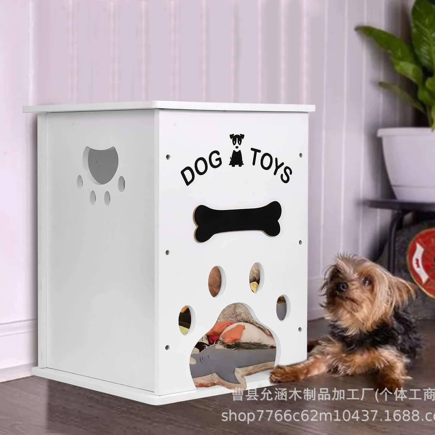 Трансграничный деревянный игрушечный ящик для хранения домашних животных креативный чехол для кошек и собак еда для собак с ручками деревянный ящик для хранения