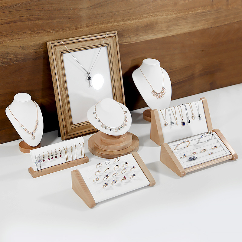 Solid Color Pattern Patchwork Design Nordic Style Style Nordic Style Solid Color Solid Wood Flannel Patchwork Jewelry Rack
