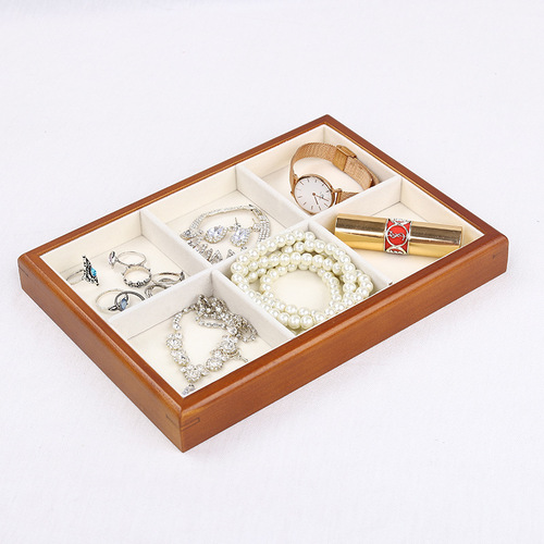 Solid wood pallet earring rack ring tray household jewelry rack storage tray bracelet rack stall jewelry display rack