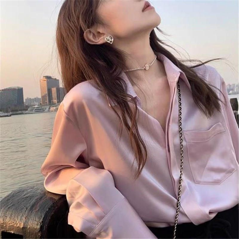 Elegant summer fuchsia thin shirt