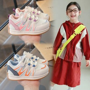 Children's sneaker 2025 Spring and Autumn New Girls Soft Bottom Breathable Small Children's Baby Students All-match White Shoes