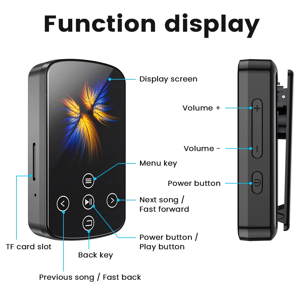 [Чужая модель] Новый товар оптом кросс-бордер MP3/MP4 плеер радио Bluetooth 5.4 внешний