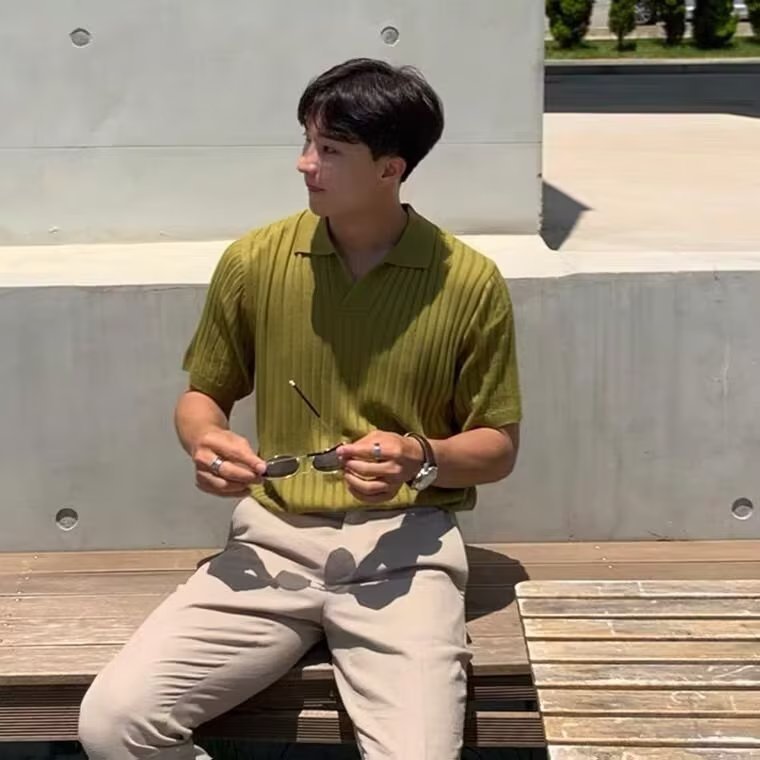 Negocio ligero estilo maduro hombres POLO manga corta verano nuevo estilo solapa botón suéter delgado comercio exterior transfronterizo al por mayor