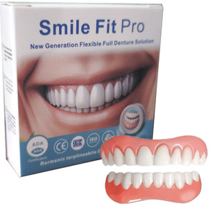 Smile Fit Pro Upper and Lower Teeth Silicone Simulation Teeth Braces Whitening Teeth Smile Denture Braces