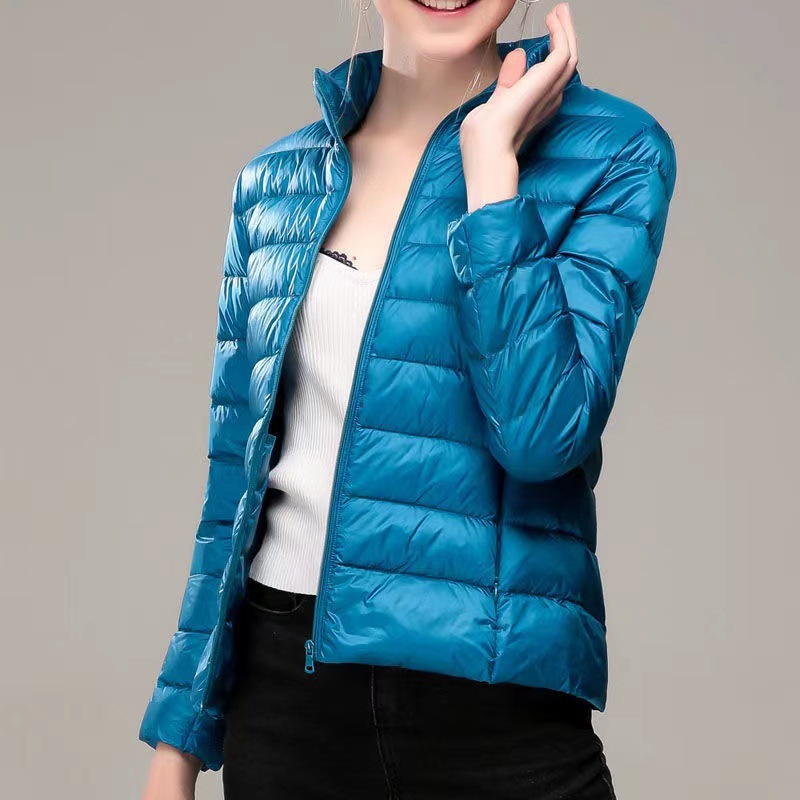 Chaqueta Corta de Algodón para Mujer Transfronteriza 2024, Estilo Coreano Ajustado, Modelo Delgado, Capa de Algodón Lluvia de Seda, con Capucha, Mayorista