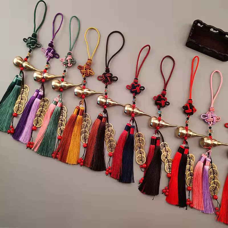 [Запрос на большое количество] Прямые продажи с фабрики, латунная тыква, подвеска для автомобиля, фэн-шуй, подвеска для автомобиля, деньги пяти императоров, киноварь, медная тыква