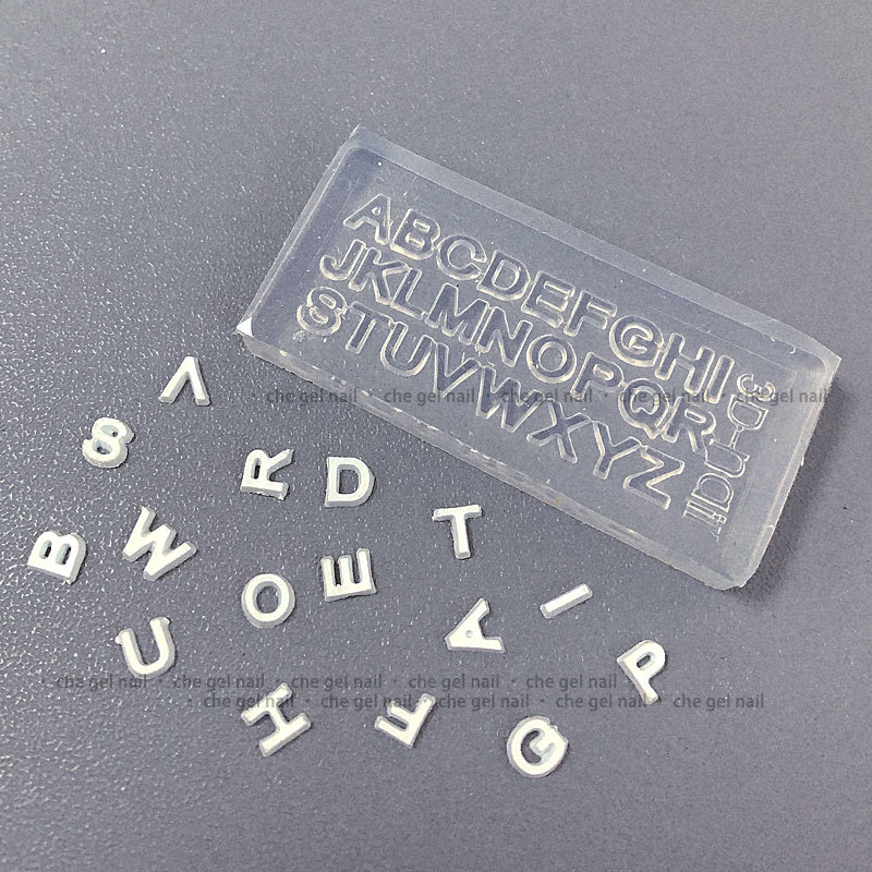 Inglés letras de uñas molde de silicona rápida talla suave molde de Internet celebridad arco desgaste uñas DIY herramienta de decoración de uñas
