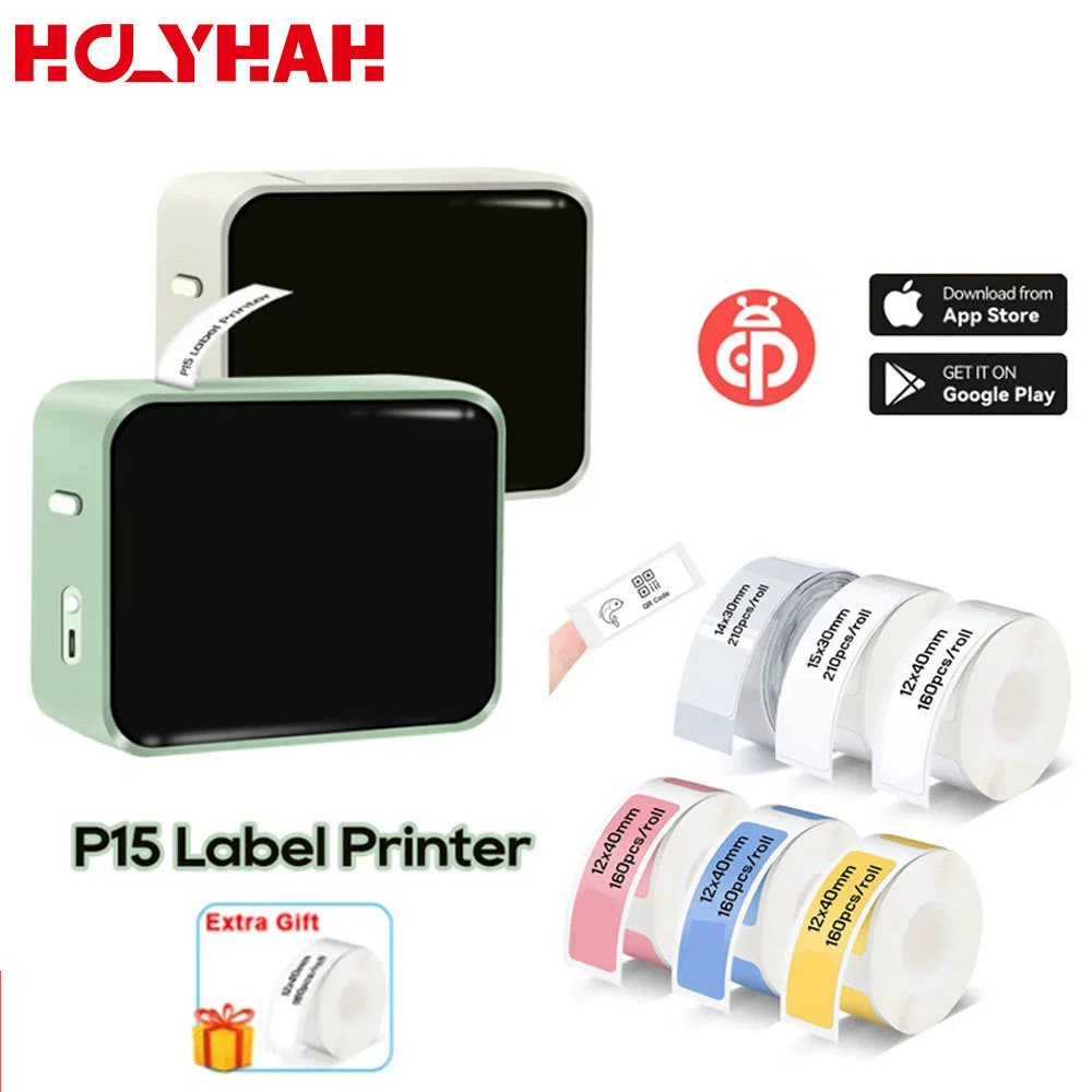 Трансграничная Amazon Горячая Распродажа P15 Домашний Мини Маленький Ручной Портативный Bluetooth Принтер Этикеток