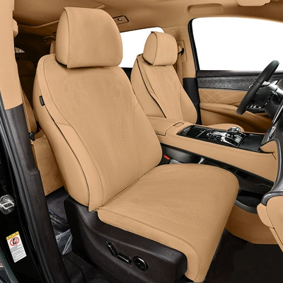 Seat Cover All-Inclusive Ultra-Thin – Modelə uyğun (Original) oturacaq örtükləri - gilt-brown-2-seats-in-the-front-row-22-24-model-denza-d9