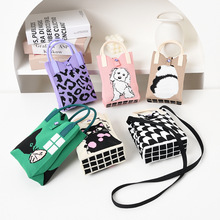 韩版小众设计可爱迷你针织手机包女百搭便携针织单肩斜挎包小方包