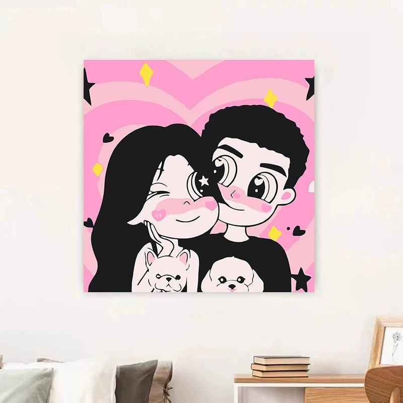 Цифровая раскраска-мультфильм для спальни, DIY, стиль высокого качества