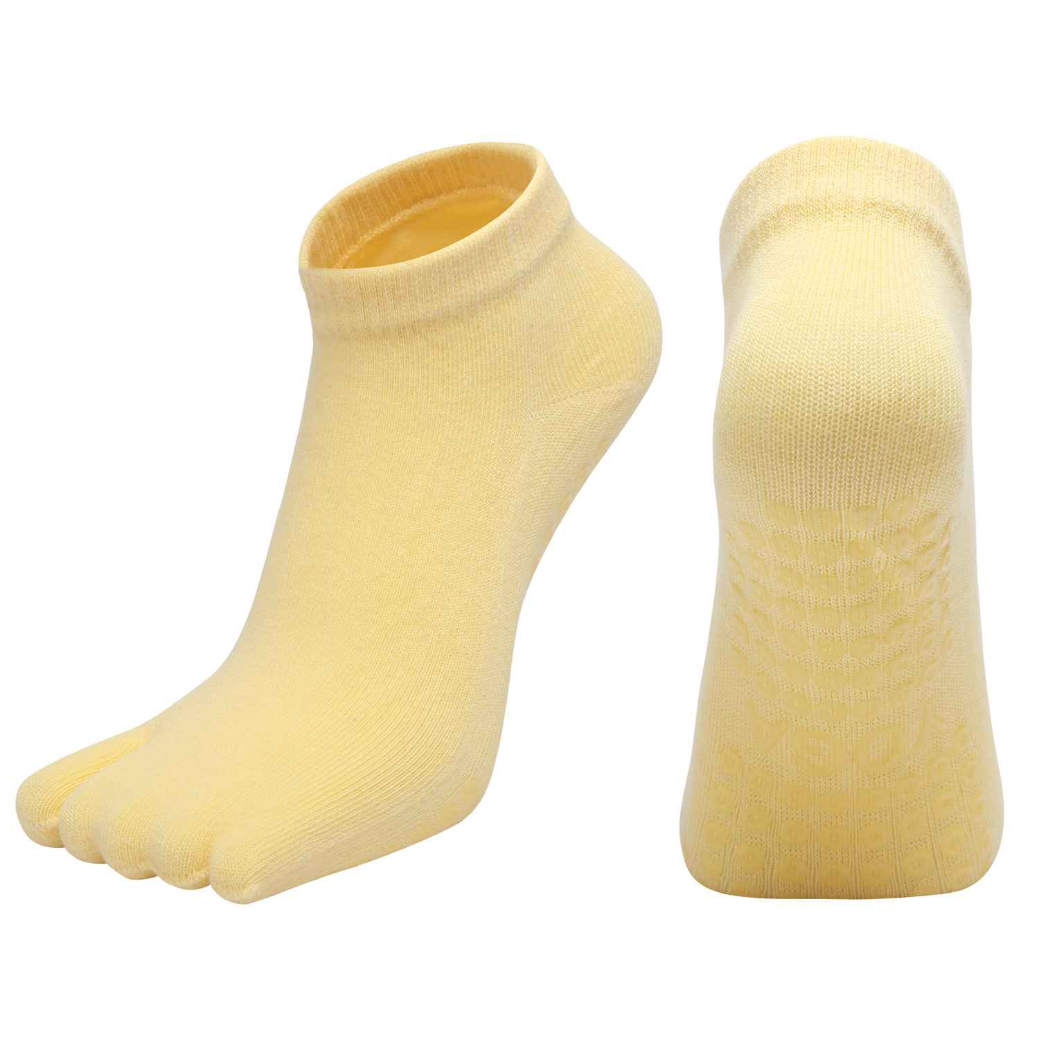 [Venta al por mayor de fábrica] calcetines de Yoga de cinco dedos calcetines de Baile todo incluido algodón peinado de cinco dedos Pilates Fitness calcetines deportivos