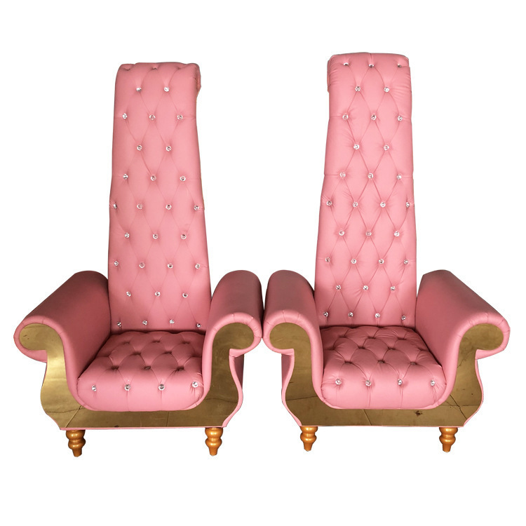 Factory Direct sales foreign wedding special King Chair Queen Sofa foot massage leisure area high back sofa chair solid wood