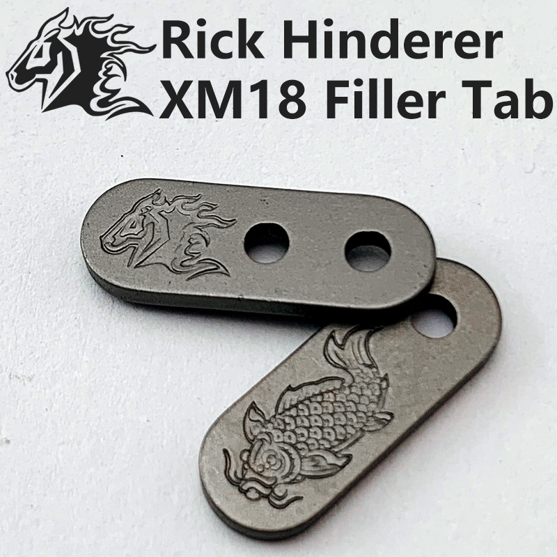 Rick Hinderer XM18/XM24 Back-Up Panel Fill Plate, Titanium XM-18 Knife Back-Up Panel Fill