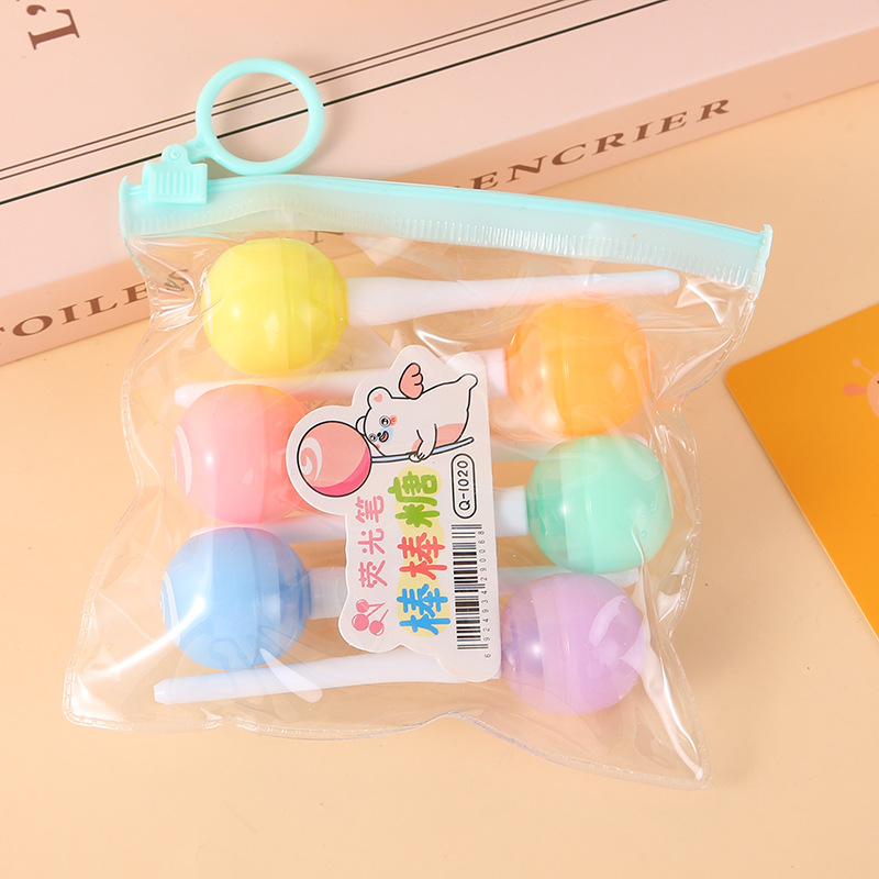 Mini resaltador súper lindo, dibujo de dibujos animados de estudiante, marcador de pintura, punto clave del fabricante al por mayor