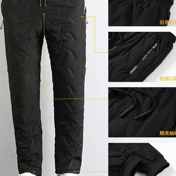 Versatile Winter Cotton Pants for Men, Plus Size, Lamb Wool, Warm, Loose Straight-Leg Casual Pants for Outdoor Wear in Winter